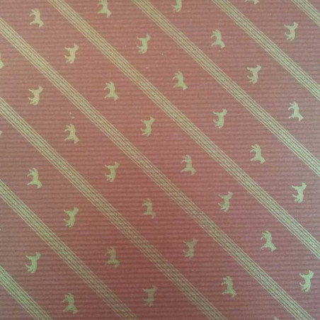 papel de embrulho kraft verjurado natural vermelho cavalos