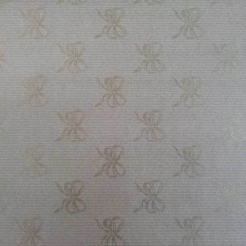 papel de embrulho kraft verjurado natural laços dourados