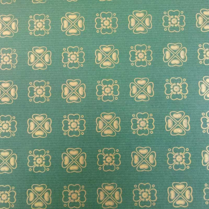 papel de embrulho kraft verjurado natural verde trevo