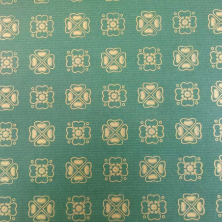 papel de embrulho kraft verjurado natural verde trevo