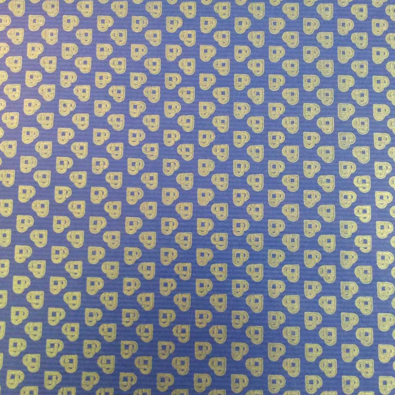 papel de embrulho kraft verjurado natural azul coraçoes