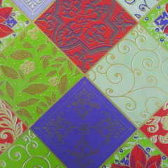 plaine de fleurs en papier d’emballage