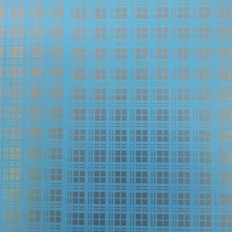 papel de embrulho liso azul bébé quadradinhos