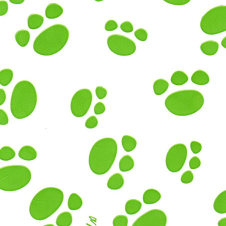 papel de embrulho liso pegadas