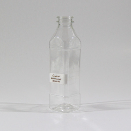 Garrafa PET 200ml quadrada