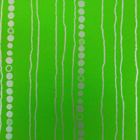 papel de embrulho liso verde com riscas e circulos