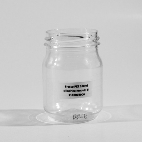 Frasco PET 180ml cilindrico modelo bl