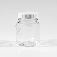 PET-Flasche 200 ml quadratische bl