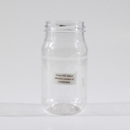 Frasco PET 300ml cilindrico modelo bl