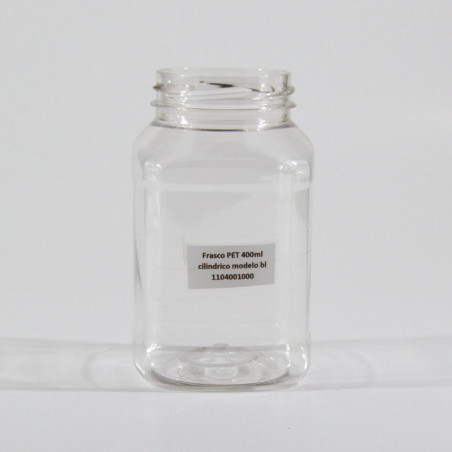 PET-Flasche 400 ml quadratische bl