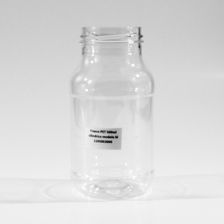 Tarro PET 500ml cilíndrico modelo bl