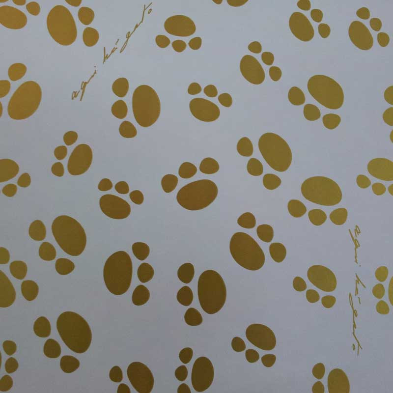papel de embrulho liso branco pegadas5