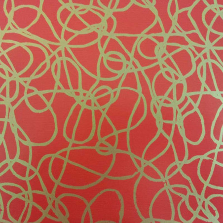 papel de embrulho lisovermelho linhas douradas