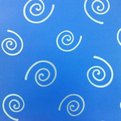 plaine de spirale argent bleu de papier d’emballage