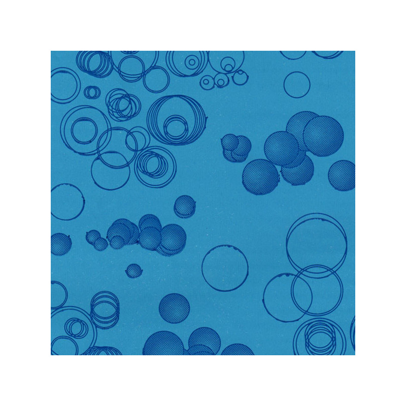 papel de embrulho liso azul bolas azuis