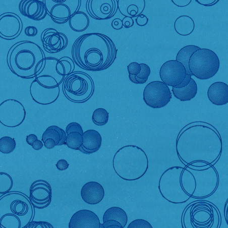 papel de embrulho liso azul bolas azuis