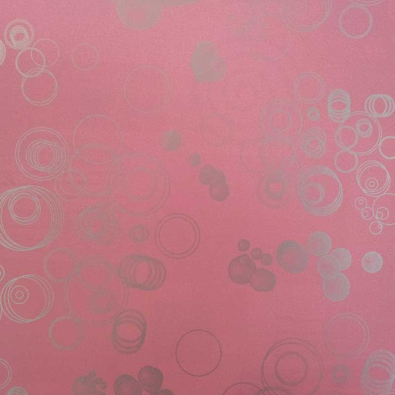 papel de embrulho liso rosa bolas prata