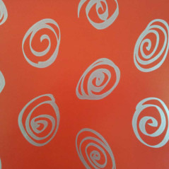 plain wrapping paper red spiral silver