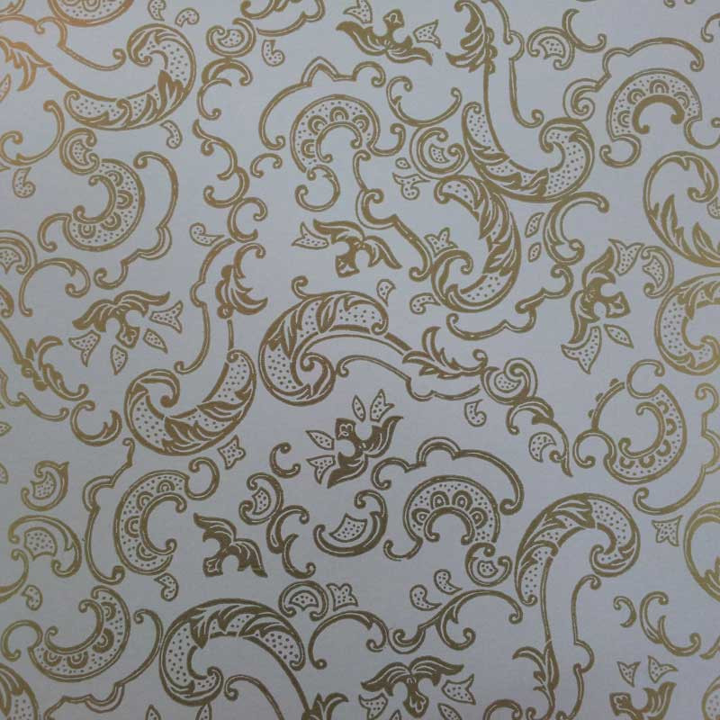 papel de embrulho liso branco ornamentos ouro