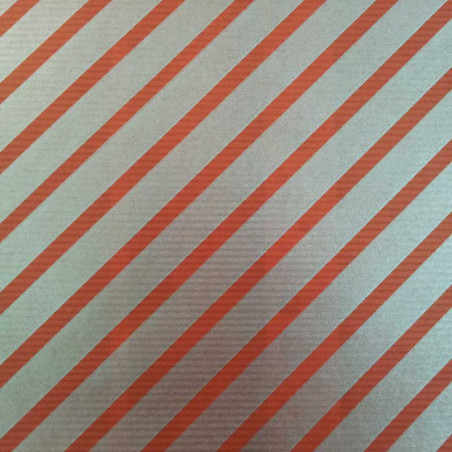 papel de embrulho kraft verjurado natural vermelho risca prata