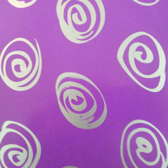 plaine d’emballage spirale argent papier lilas