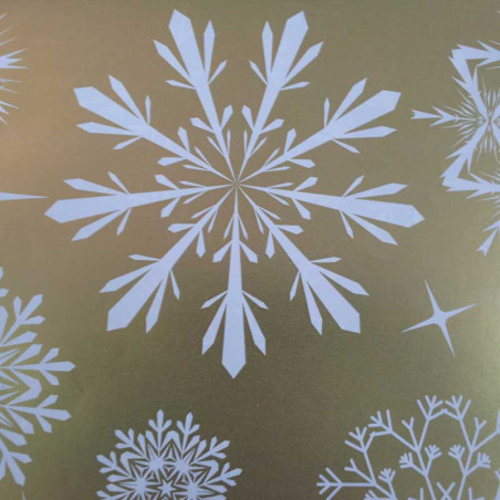 papel de embrulho liso dourado neve