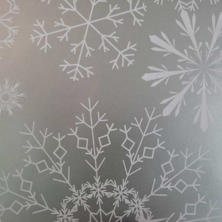 papel de embrulho liso prateada neve