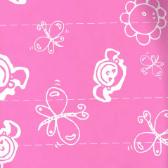 plaine de papillons roses de papier d’emballage