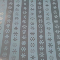 paper wrapping smooth striped silver snow