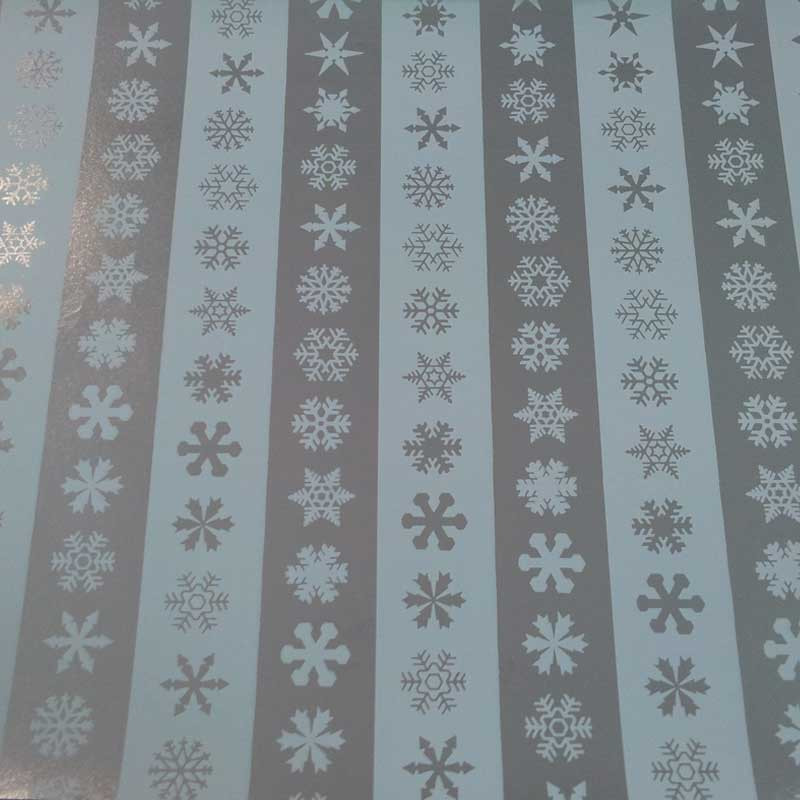 papel de embrulho liso riscas prata neve