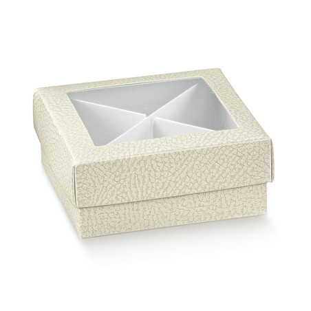 F/C Fin.+ Inserto pelle bianco 100x100x40