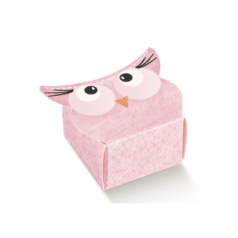 ASTUCCIO GUFO amici rosa 35x35x25