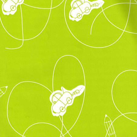 papel de embrulho liso verde claro carros