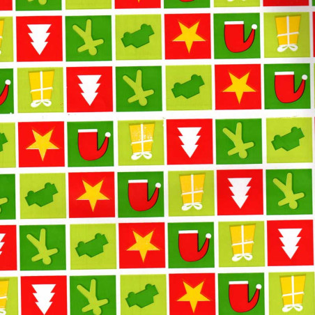 papel de embrulho liso natal