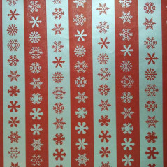 Geschenkpapier Papier glatt rot Silberschnee