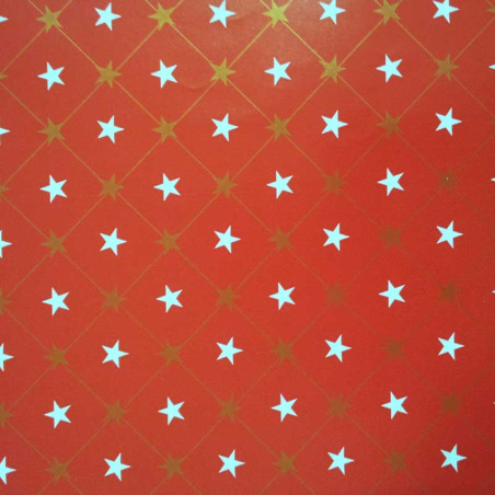 papel de embrulho liso vermelho estrelas2
