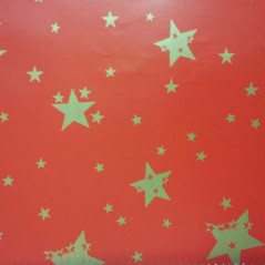 Papel de Embrulho liso vermelho estrelas3
