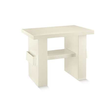 TAVOLO pelle bianco 850x600x700