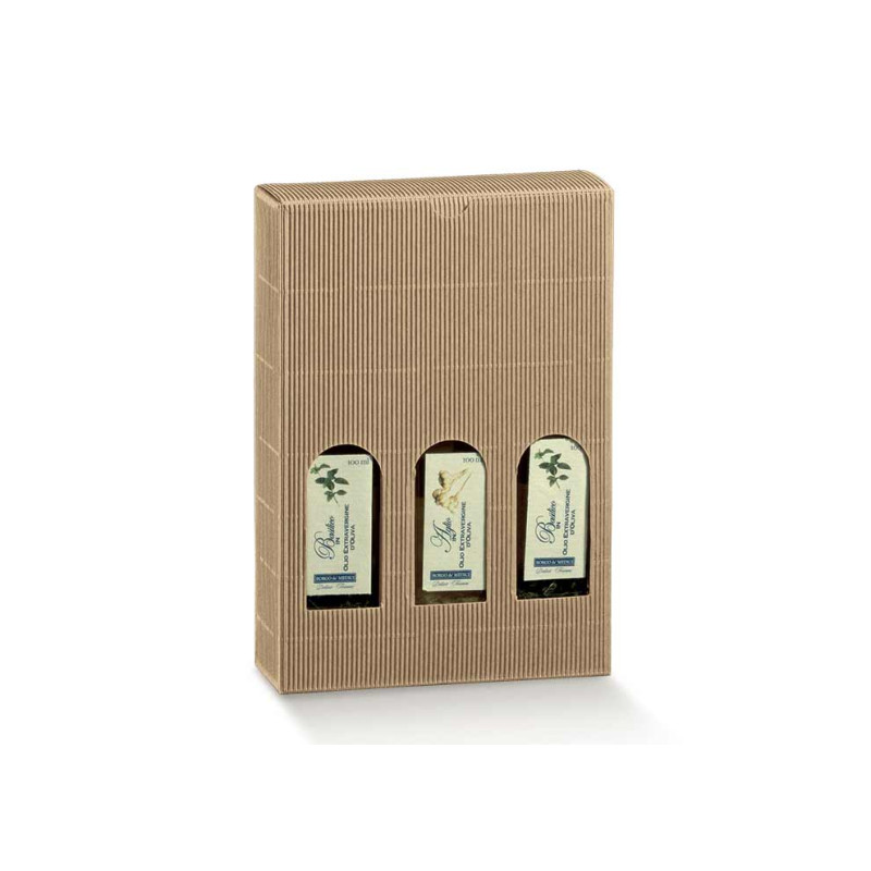 PETIT 3 BOTTIGLIE onda avana 170x55x240