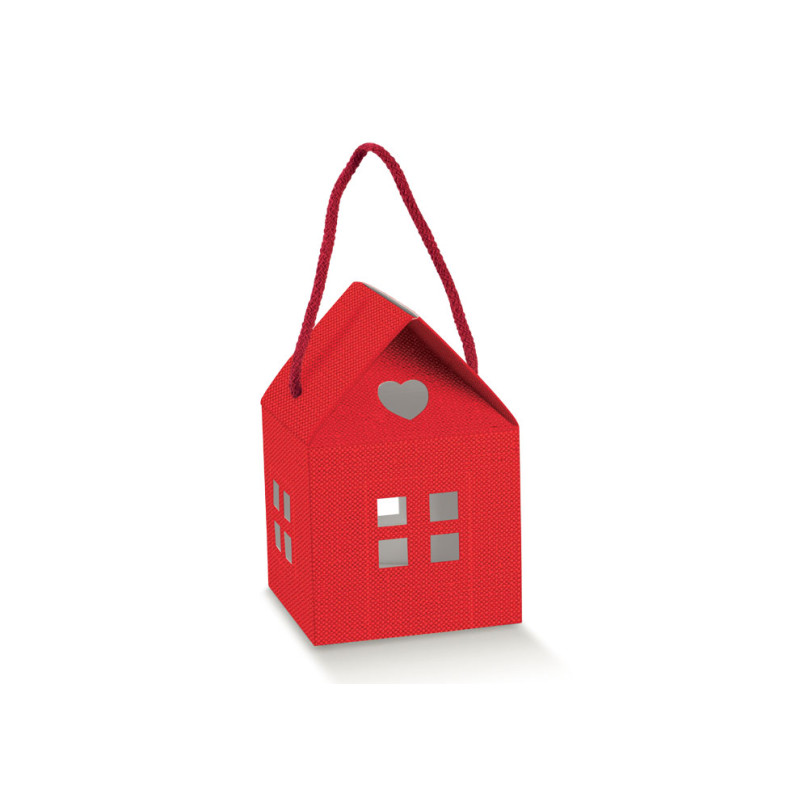 CASETTA c/cordino Lino Rosso 100x100x90