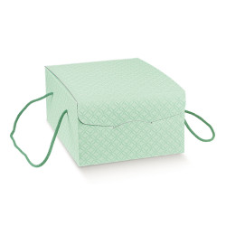 Boite carton cadeau c/corde verdino 270x210x120
