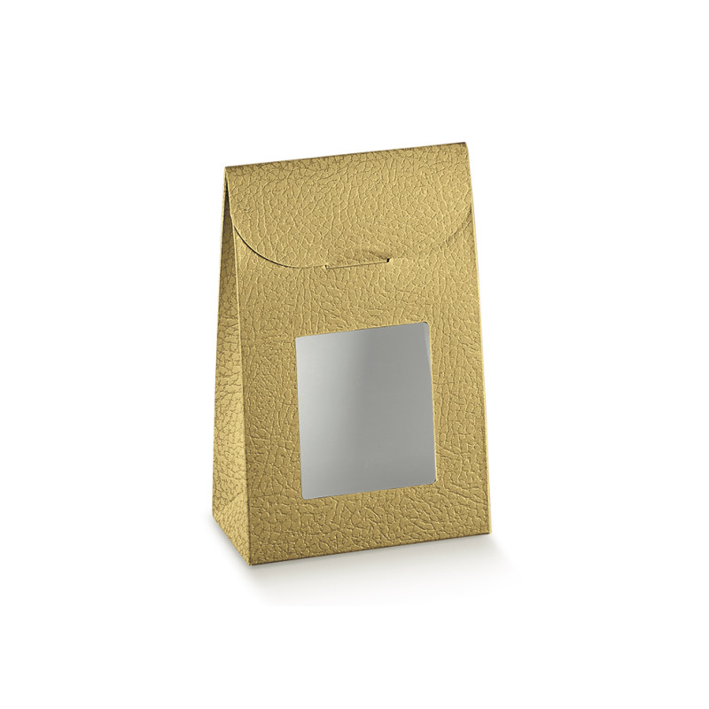 SACCHETTO C/FINESTRA pelle oro 115x55x180