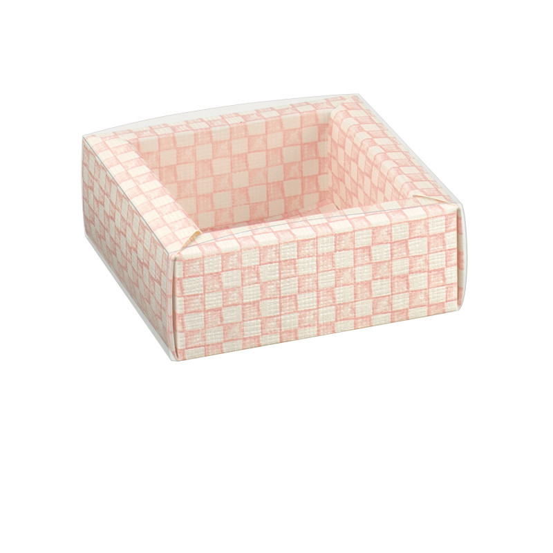 QUADRETTO+FASCETTA quadri rosa 60x60x32