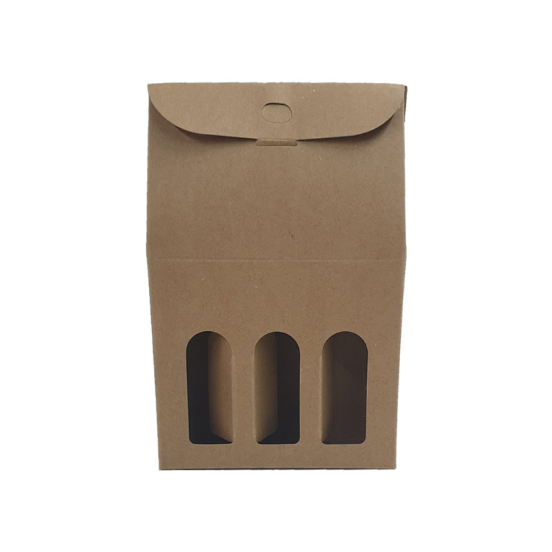 Caixinha 3 garrafas miniatura 113x37x170mm