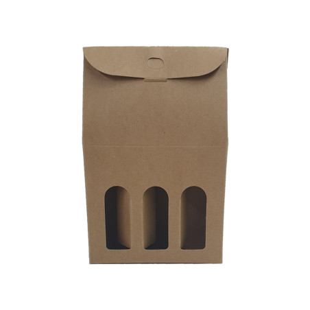 Caixinha 3 garrafas miniatura 113x37x170mm