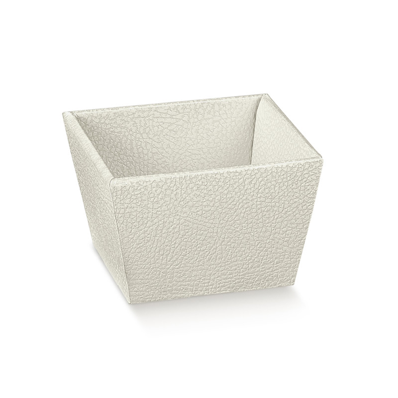 VAS.CON.210X210X90 PELLE BIAN