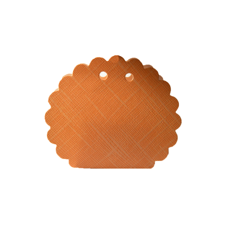 Caixa Borsa rotonda 58x40x85mm seta arancio